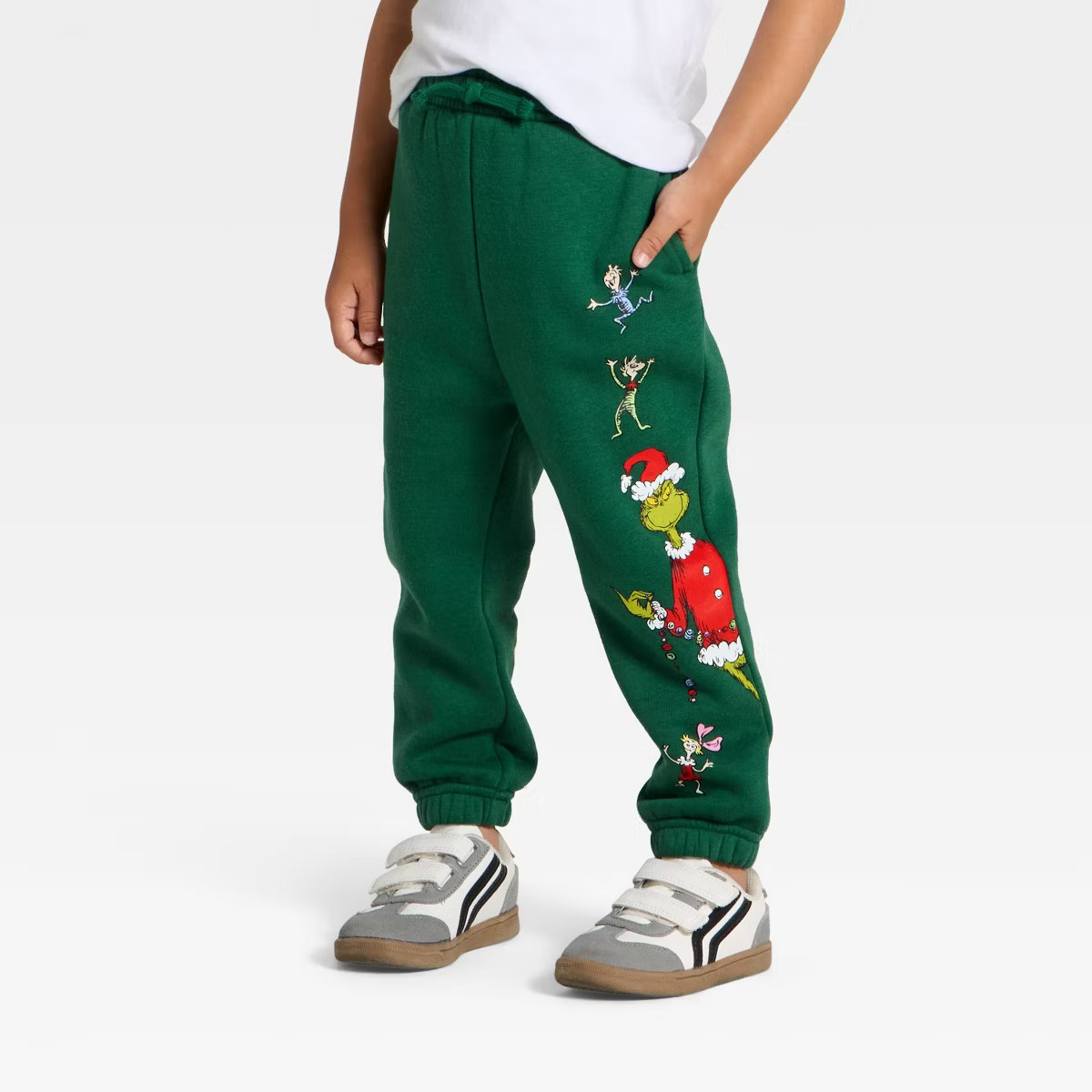 Toddler The Grinch Fleece Joggers - Dark Green | Target