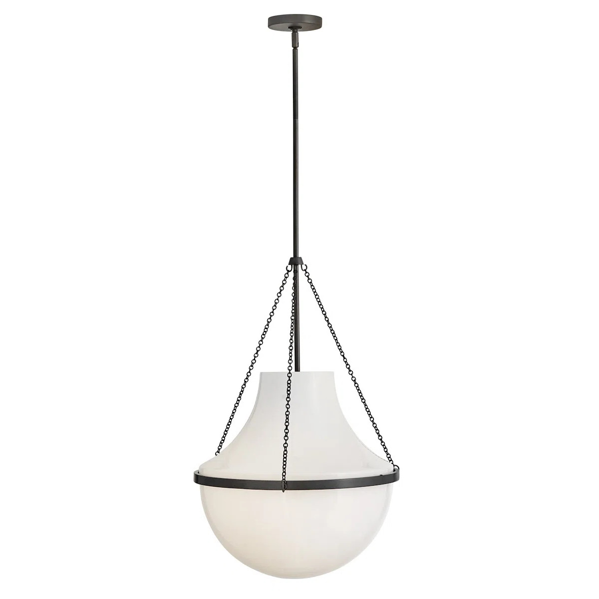 Collins Large Interior Teardrop Pendant w/ Cased Opal Glass | Wayfair North America