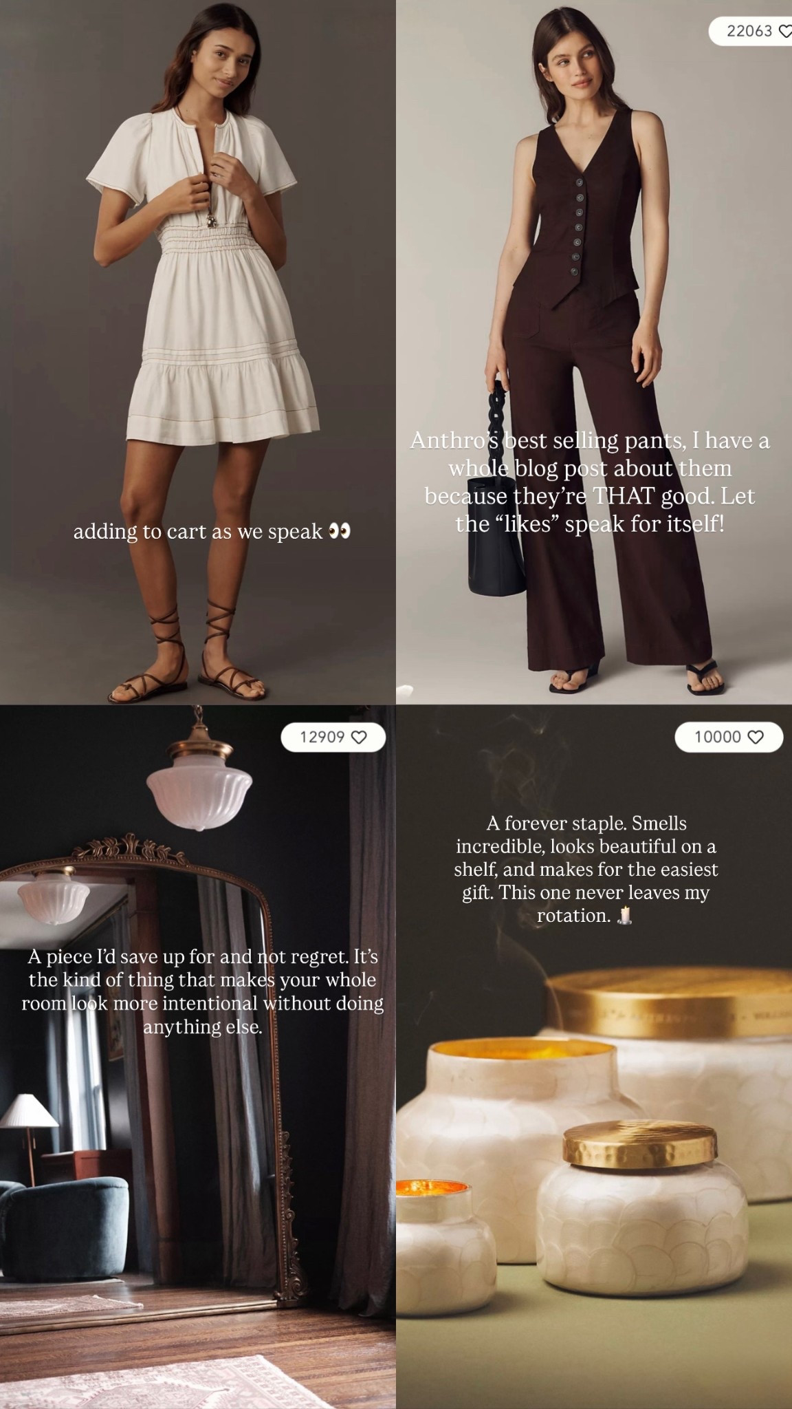 The Anthropologie edit I’d actually curate for a friend. Only the best sellers and top rated pieces. Code KARINA20 will get you 20% off though 3/9! 

#LTKSeasonal #LTKSaleAlert #LTKOver40