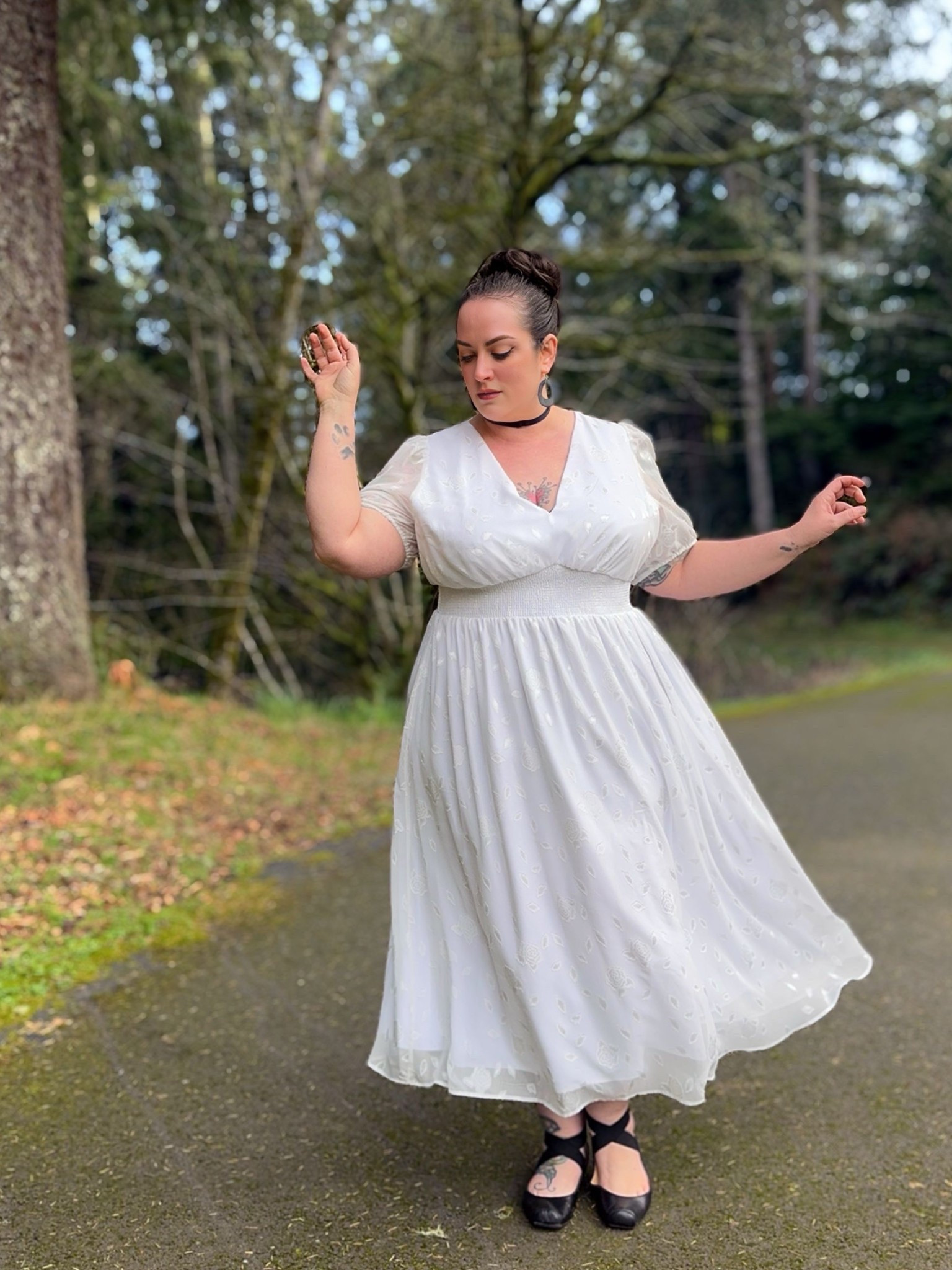 Embroidered white dress with puff sleeves and smocked waist

#LTKPlusSize #LTKFindsUnder50 #LTKOver40