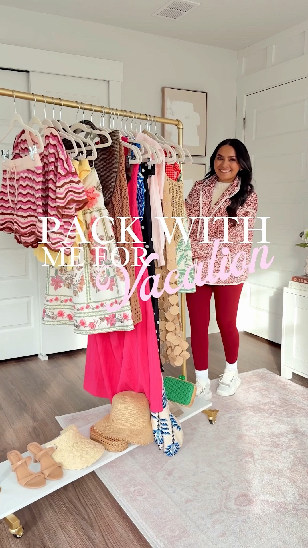 
Pack with me for vacation!
For reference: I’m 5’0, 32b bra size, and 2/26 in bottoms, pear shaped. 
*Everything I share is unaltered! TTS means true to size. Between size 5-6.5 in shoes

Floral jacket size xs TTS
Leggings size medium regular TTS - I like to size up and go with the regular length 


Green halter dress size xs TTS
Clear heels size 5 TTS


Red gingham swimsuit top size xs TTS
Red gingham swimsuit bottoms size small TTS
Red gingham swimsuit coverup sarong size xxs/xs TTS

White halter top size xs TTS
Fringe skirt size small TTS


Pink gingham dress size xs TTS
Pink cardigan size small TTS
Sneakers size 6.5 TTS


Black polka dot swimsuit top size xs TTS
Black polka dot swimsuit bottoms size small TTS
Black polka dot swimsuit coverup pants size TTS

Blue cutout dress size xs TTS


Pink dress size small TTS
Tan heels size 5 TTS


Brown swimsuit top size xs TTS
Brown swimsuit bottoms size small TTS
Crochet swimsuit coverup dress size xs TTS

Pink and green floral dress size xs TTS

Yellow swimsuit top size petite TTS
Yellow swimsuit bottoms size small TTS
Crochet coverup set size xs TTS

L

#LTKPetite #LTKgrwm #LTKTravel