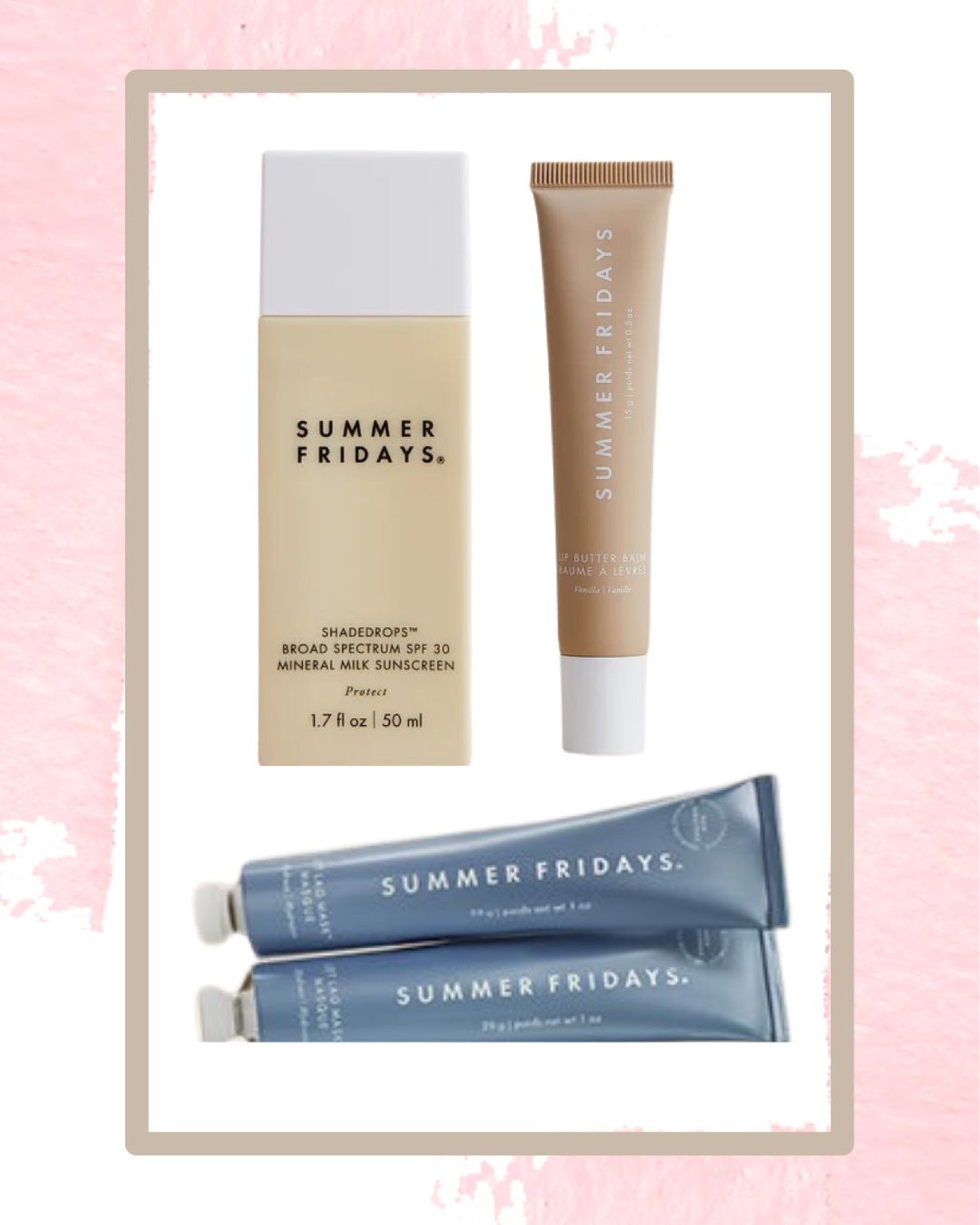 I’m running low on sunscreen &  moisturizer so going to try SUMMER FRIDAYS! The lip  butter balm also caught my eye. I have really dry lips so I’m excited to try it out! 
I also love that I’m supporting a small business!✨

#LTKbeauty #LTKFind #LTKGiftGuide