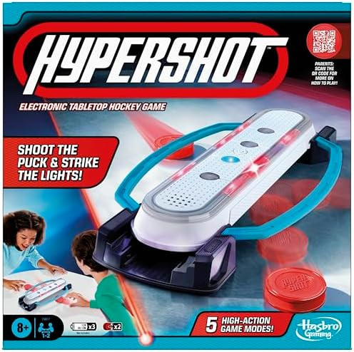 Hasbro Gaming Hypershot Electronic Tabletop Hockey Game | 5 Games in 1 | Music, Lights, and Sound... | Amazon (US)