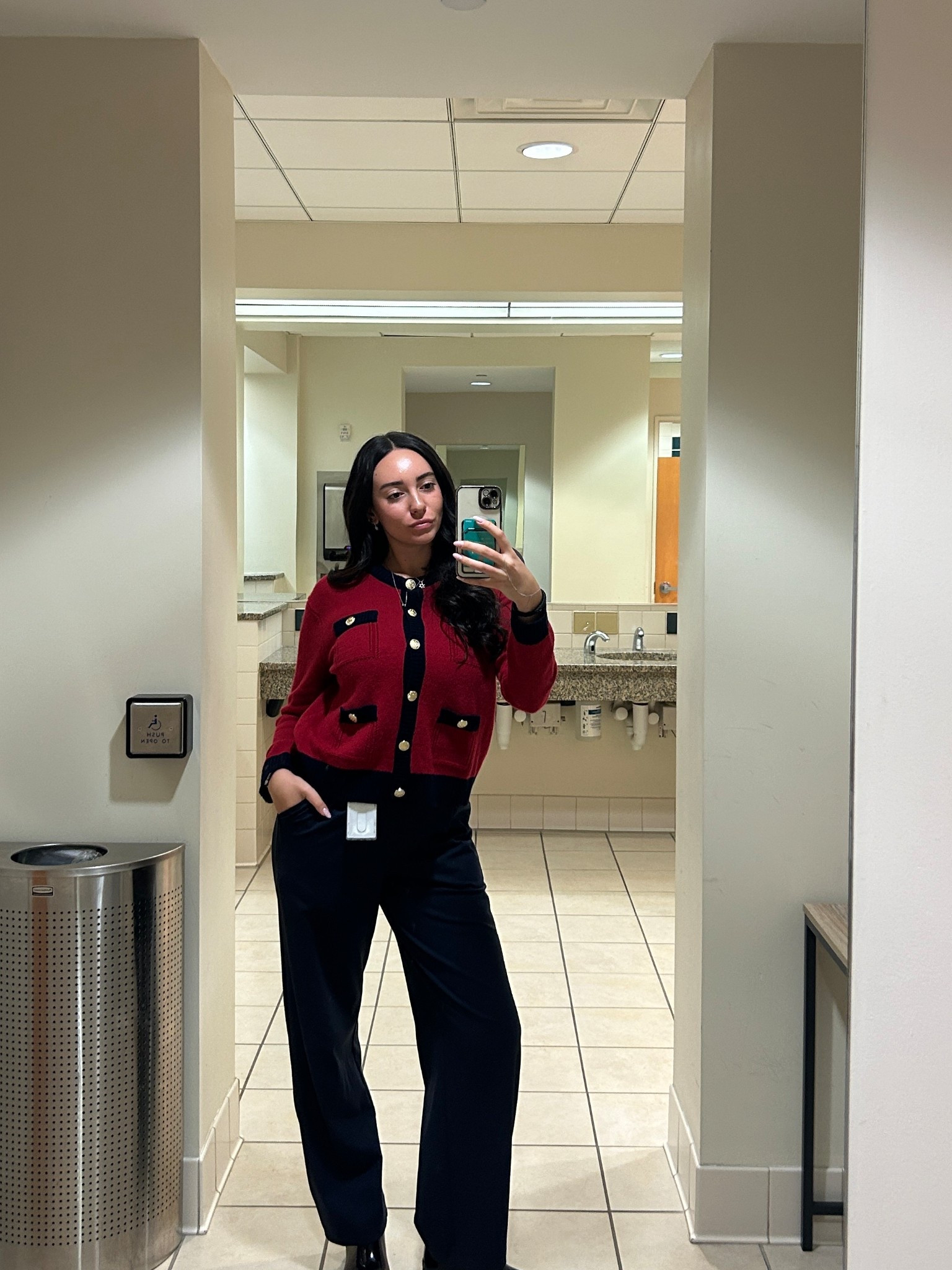 We love a cozy moment at work ❤️ the cashmere sweater linked is the same, but different colors this season (this red one is last season!)

#LTKWorkwear #LTKHoliday #LTKootd