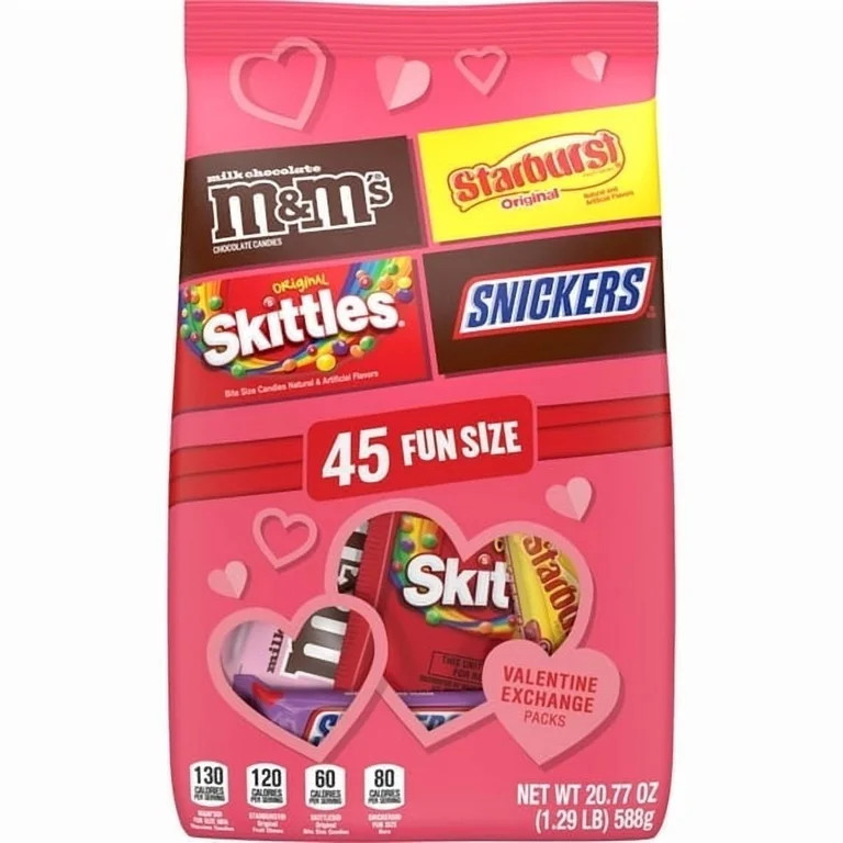 M&M's, Snickers, Skittles & Starburst Valentine's Day Candy Variety Pack | Walmart (US)