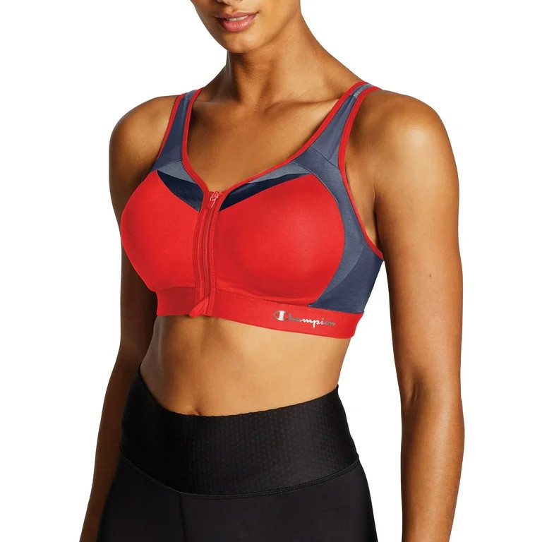 Champion Motion Control Zip Sports Bra - Walmart.com | Walmart (US)