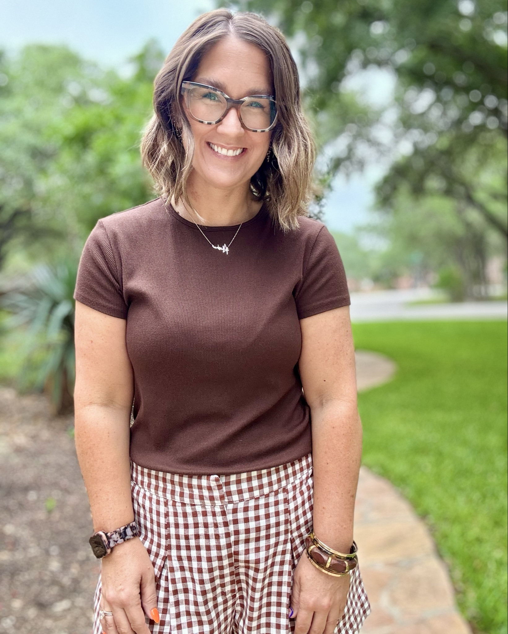 Been loving brown 🤎 #ootd #brown #shorts #targetfinds #spring

#LTKootd #LTKPetite #LTKOver40