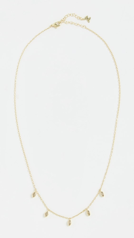 By Adina Eden Cubic Zirconia Marquise Bezel Dangling Necklace | Shopbop | Shopbop