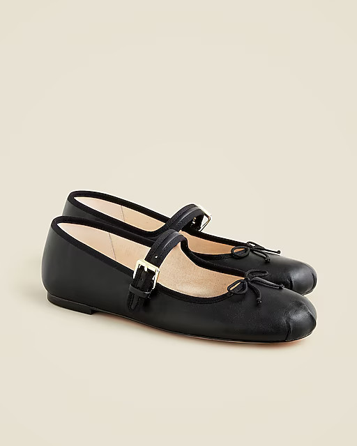 Logan Mary Jane ballet flats in leather | J. Crew US