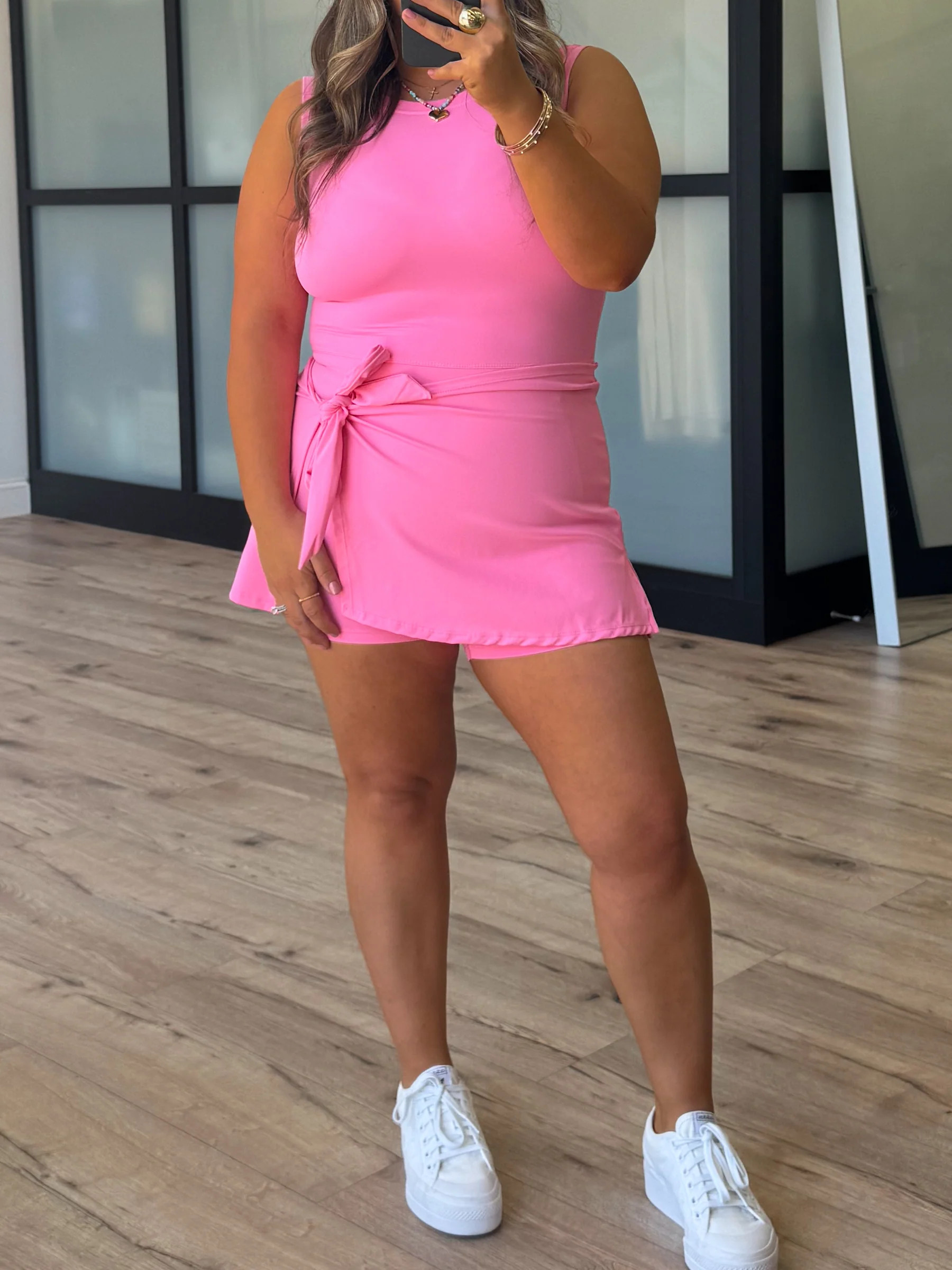 Aveline Active Wrap Romper | Hot Pink | Talulah