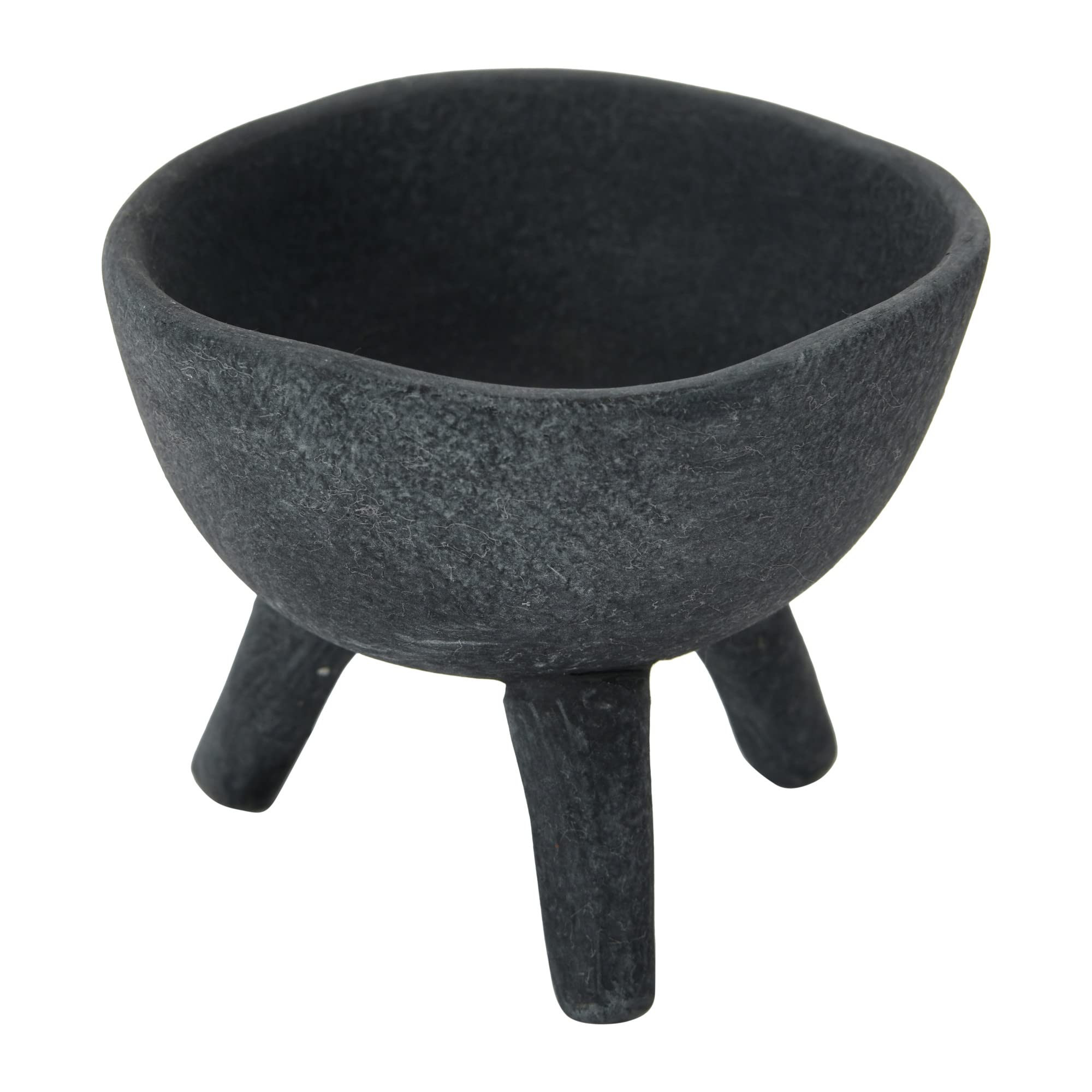 Creative Co-Op Boho Terracotta Footed Planter, Matte Black | Amazon (US)