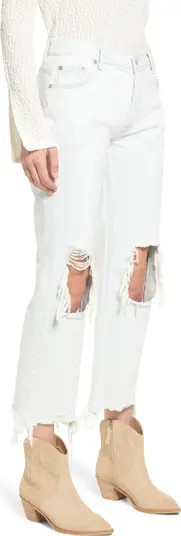 Free People Maggie Ripped Ankle Straight Leg Jeans | Nordstrom | Nordstrom Canada