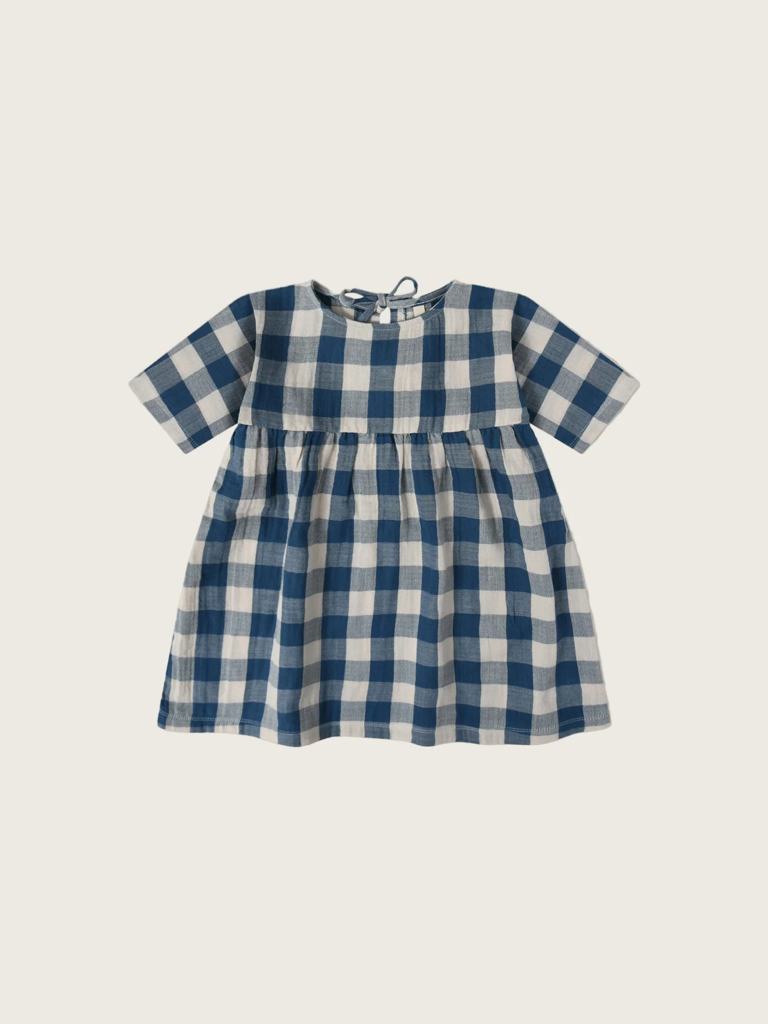 Pottery Blue Gingham Bella Dress | Organic Zoo