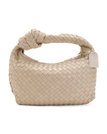 Leather Woven Knotted Shoulder Bag | TJ Maxx