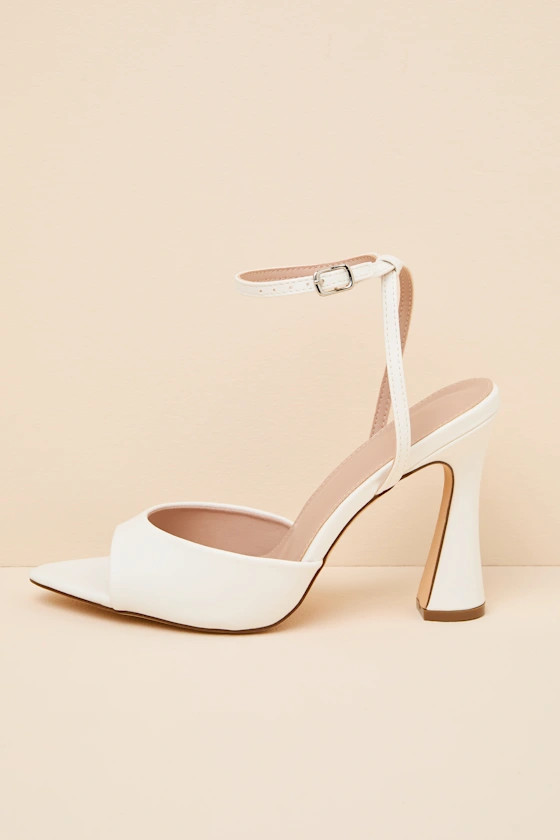 Wayla White Ankle Strap High Heel Sandals | Lulus