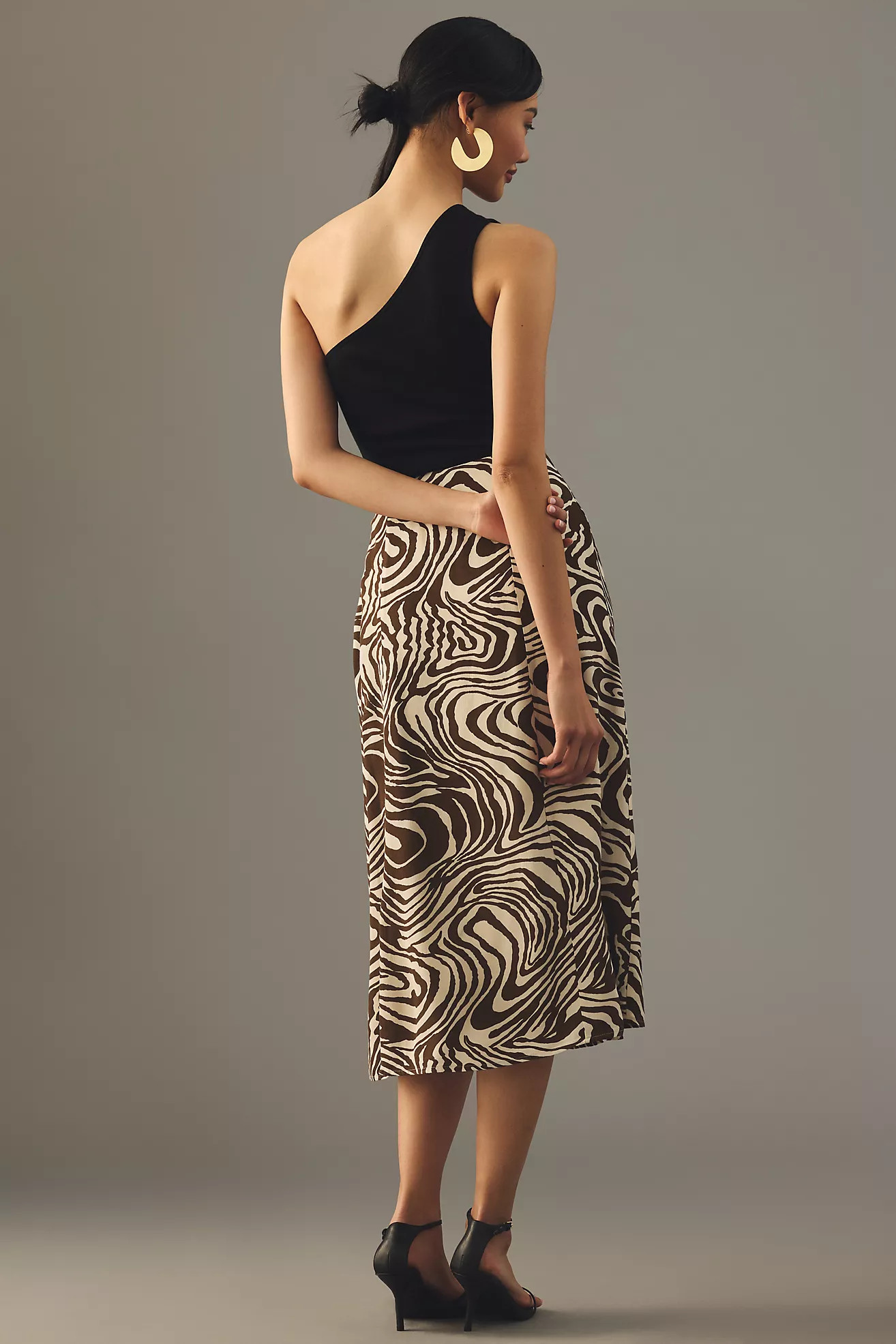 The Lille Side-Slit Midi Skirt by Maeve | Anthropologie (US)