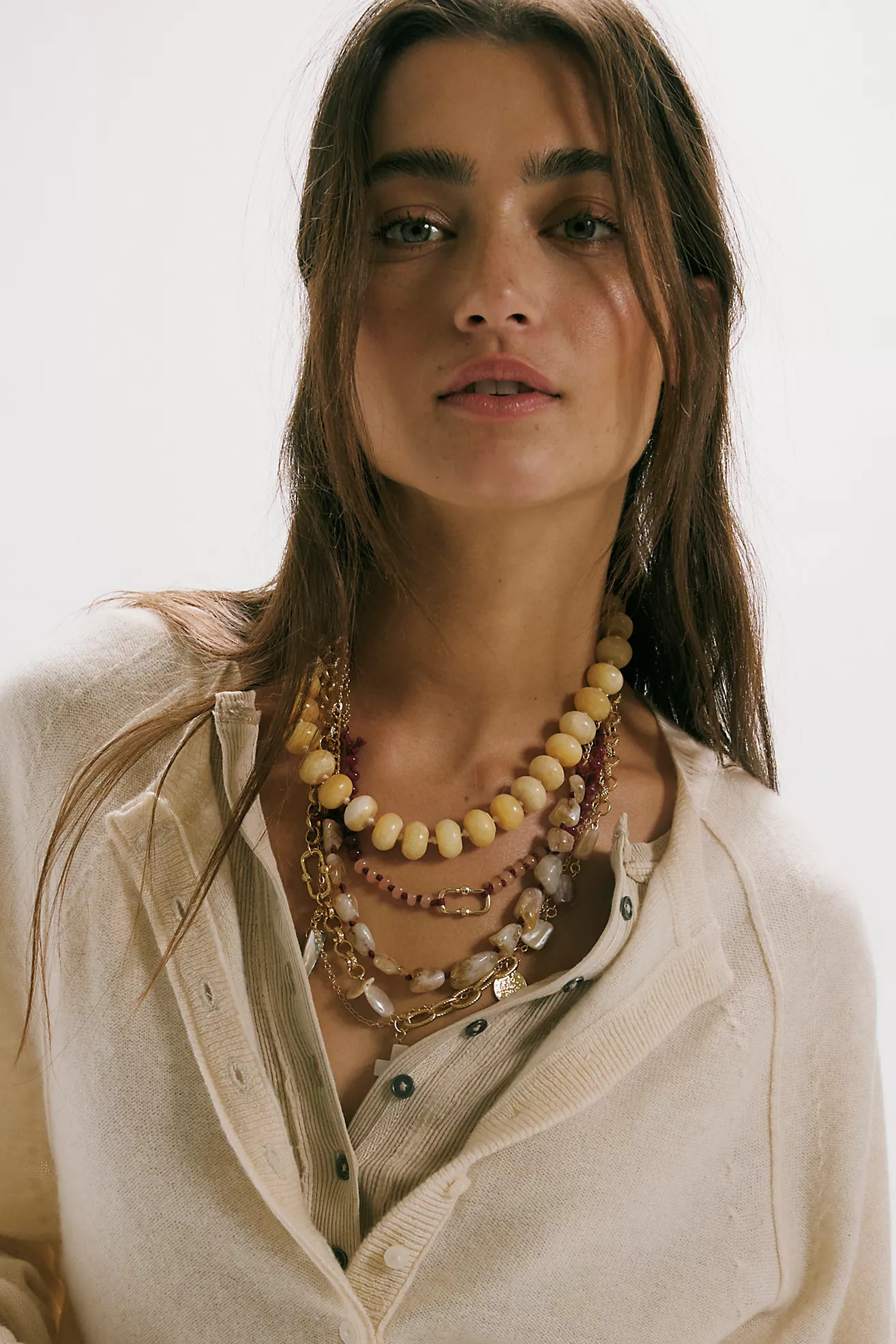 Ariana Ost Cliff Beaded Layered Necklace | Free People (Global - UK&FR Excluded)