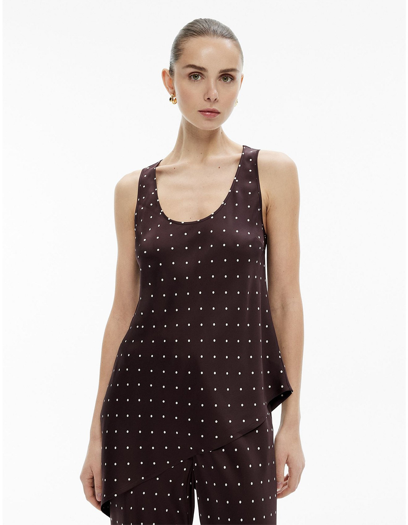 Asymmetrical Scoop Tank Top | David Jones (Australia & New Zealand)