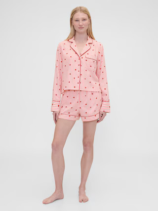 Gap × Summer Fridays Flannel Hearts PJ Boxer Shorts | Gap (US)