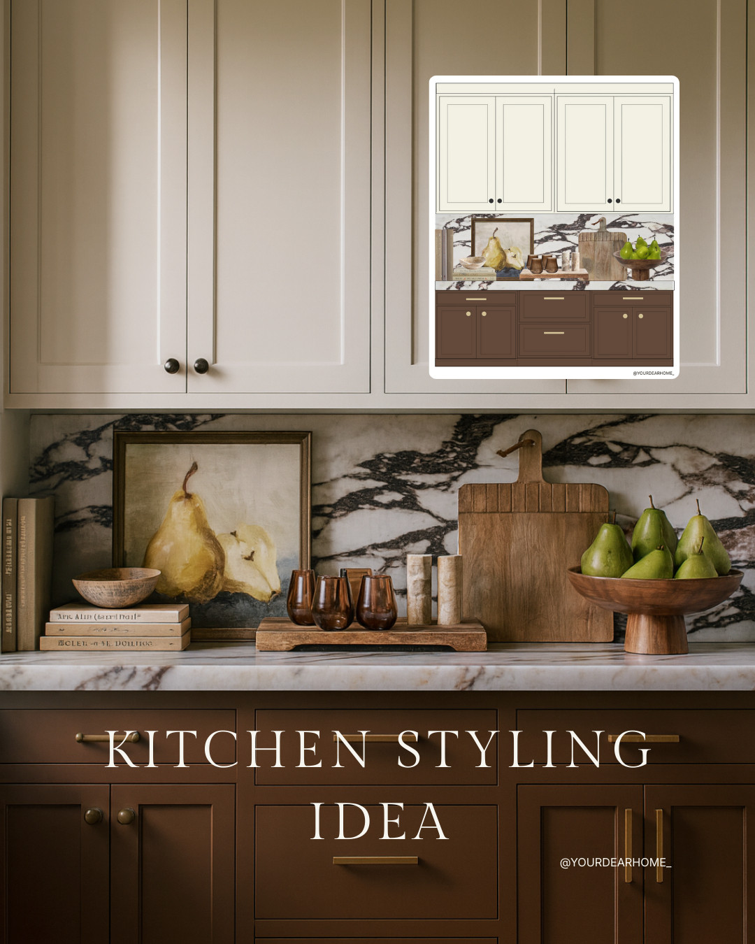 I can’t get over how cozy this kitchen feels. The depth of BM Chocolate Candy Brown paired with airy BM Cloud White is that perfect mix of moody and comforting. 

 #LTKHome