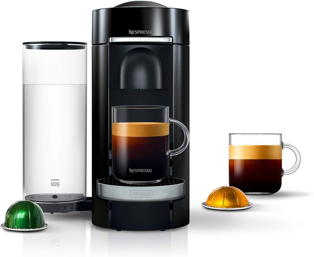 Nespresso VertuoPlus Deluxe Coffee and Espresso Machine by De'Longhi, Piano Black | Amazon (US)