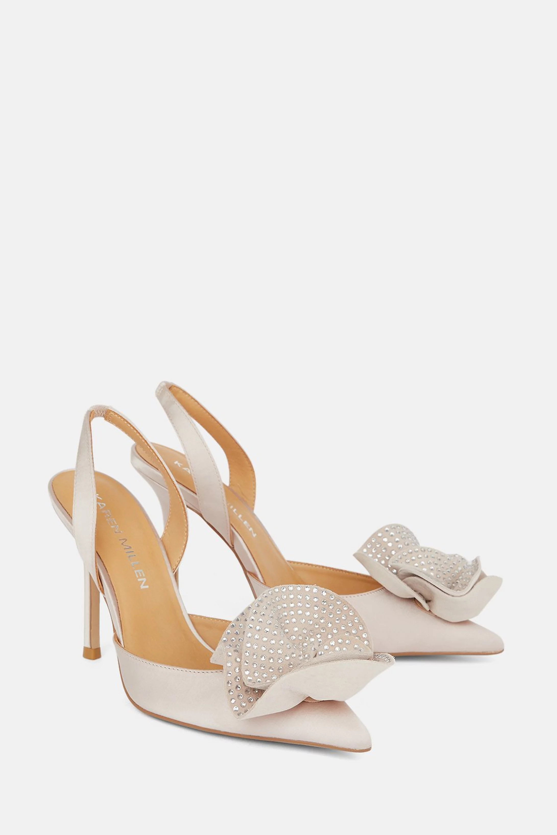 Diamante Floral Stiletto Heel | Karen Millen US