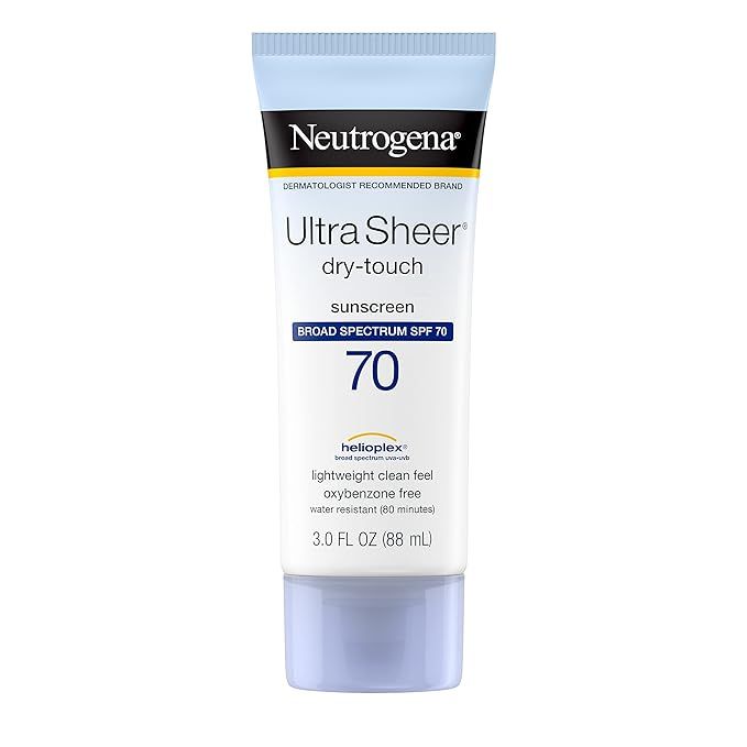 Neutrogena Ultra Sheer Dry-Touch Water Resistant and Non-Greasy Sunscreen Lotion with Broad Spect... | Amazon (US)