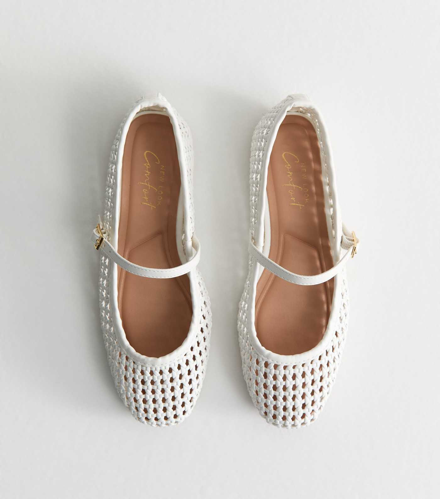White Woven Buckled Strap Pumps | New Look | New Look (UK)