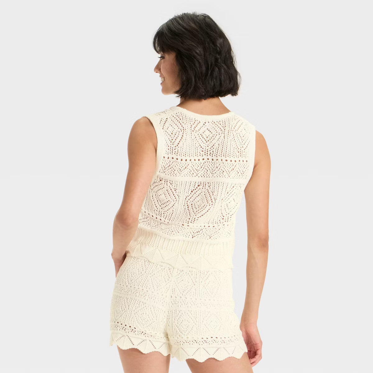 Women's Crochet-Style Pullover Sweater Tank - A New Day™ | Target