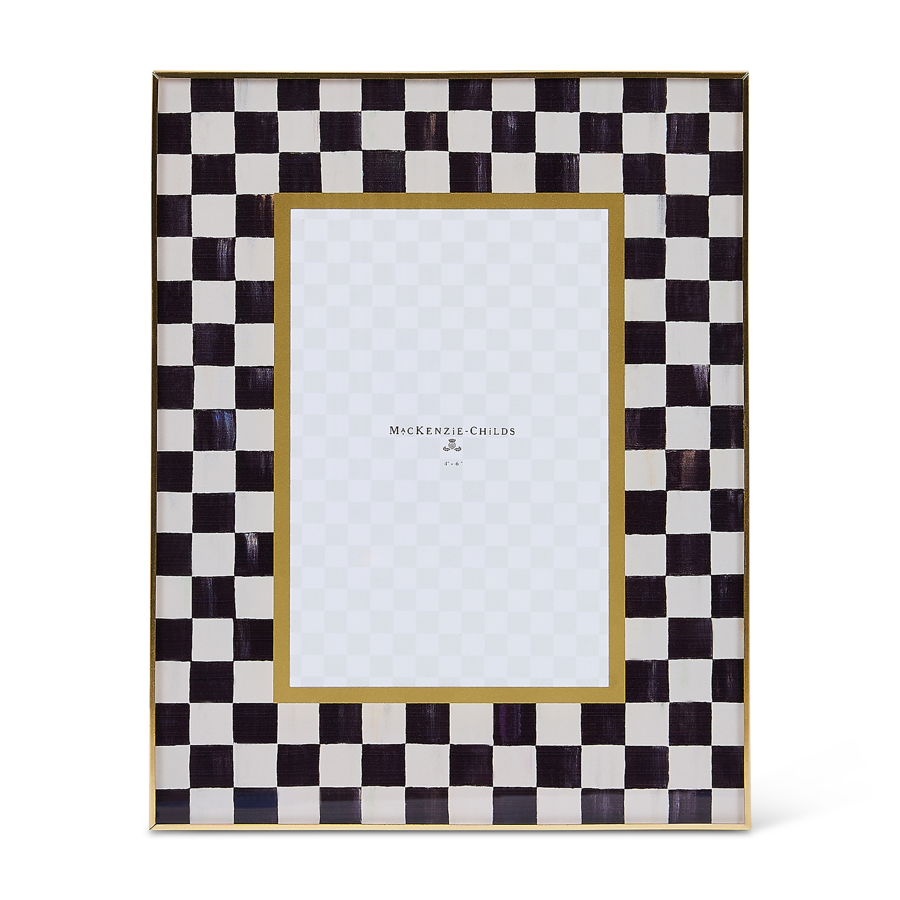 MacKenzie-Childs Courtly Check 4" x 6" Glass Frame | MacKenzie-Childs