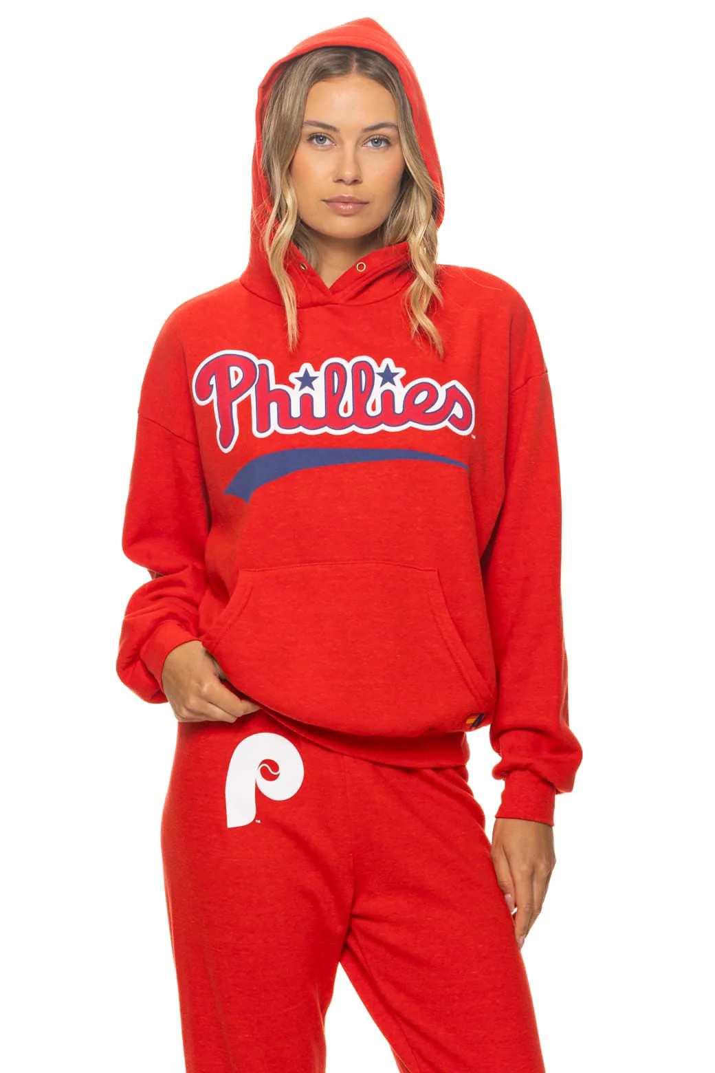 PHILADELPHIA PHILLIES 2026 RELAXED PULLOVER HOODIE - RED | Aviator Nation