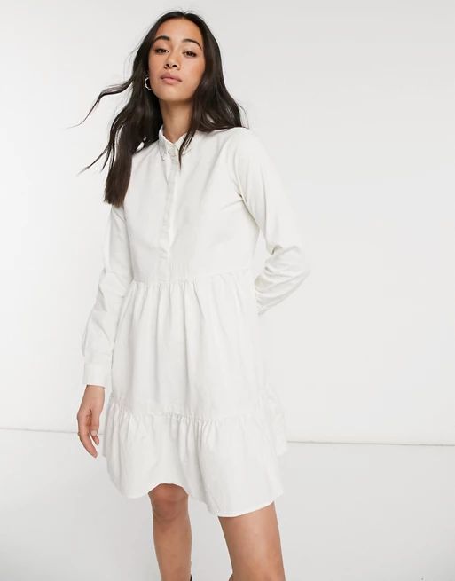 Vero Moda cotton shirt dress in white | ASOS (Global)