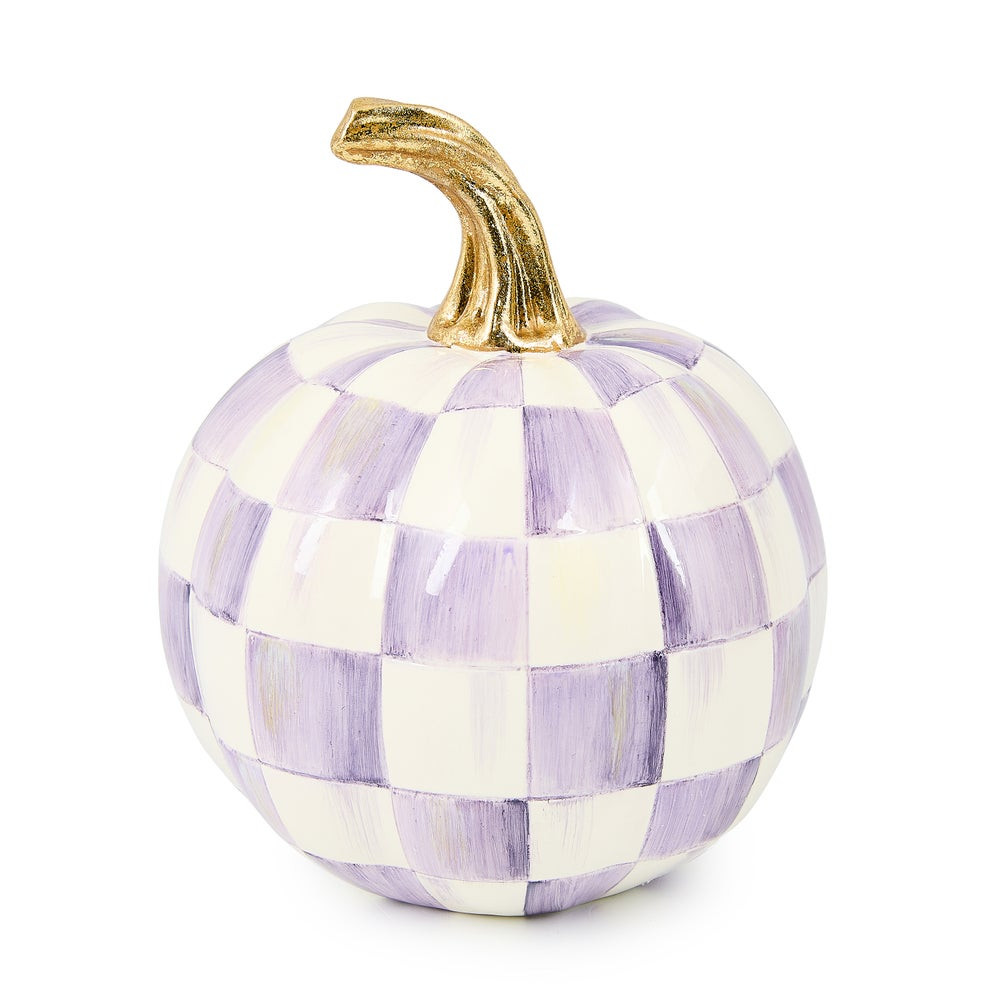 Violet Check Mini Pumpkin | MacKenzie-Childs