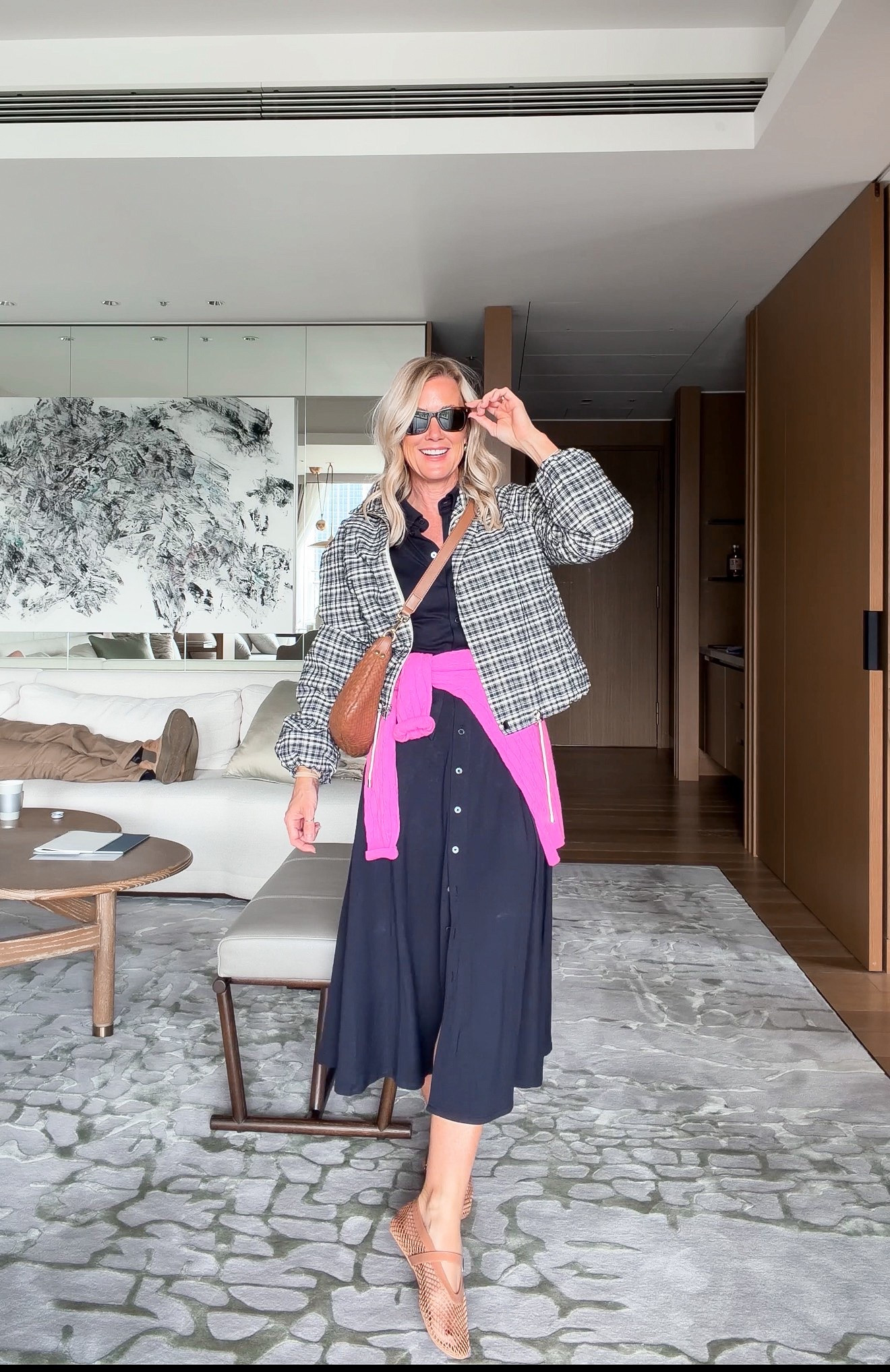 So excited for embarkation day! This jersey dress makes for and easy and chic #ootd

Dress: 2
Jacket: xs
Sweater: xs