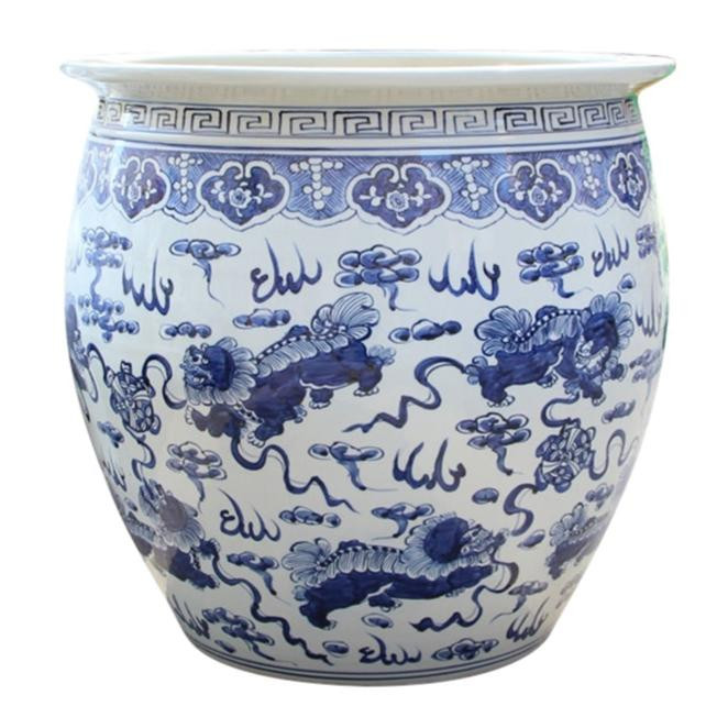 Jumbo foo dog fishbowl | The Enchanted Home