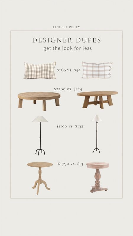 Designer dupes, get the look for less Amber Interiors 



Amber interiors , designer dupe , coffee table , throw pillow , floor lamp , lighting , accent table , side table , living room , budget home , home decor 

#LTKhome #LTKstyletip #LTKsalealert