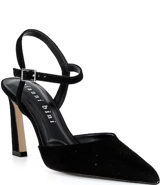 Geno Suede Ankle Strap Pointed Toe Pumps | Dillard's
