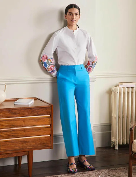 High Waisted Richmond Pants Moroccan Blue Women Boden | Boden (US)