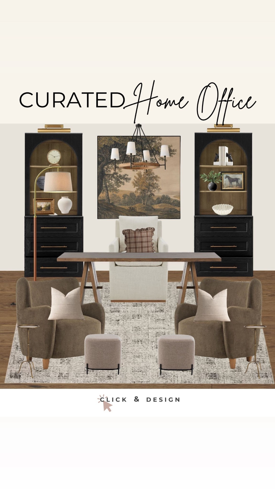 Curated cozy home office.

#LTKHome