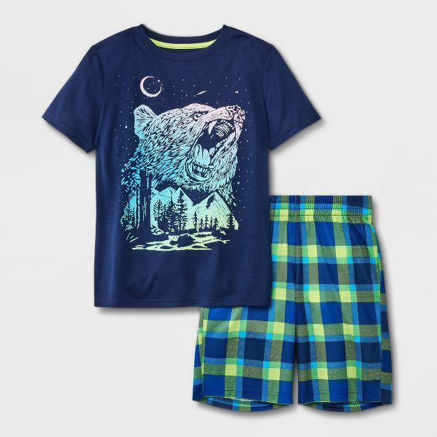 Boys' 2pc Bear Short Sleeve Pajama Set - Cat & Jack™ Navy | Target