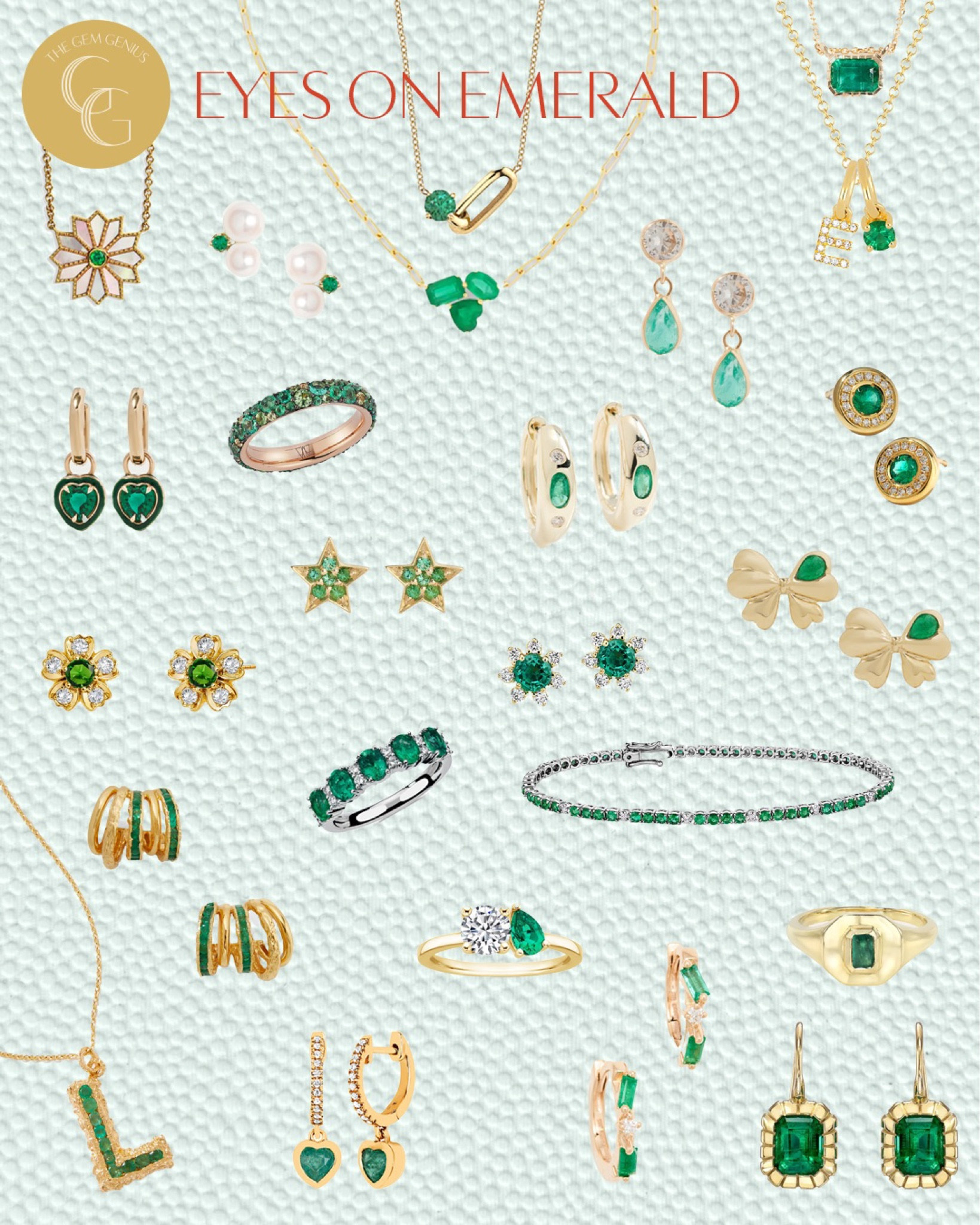 Eyes on Emerald // As the birthstone for May, the emerald, a symbol of rebirth, is believed to grant the owner foresight, good fortune, and youth.

#thegemgenius #gemgenius #jewelry #jewels #jewelryaddict #gemstones #birthstone #emerald #onlineshop #shopsmall #womenownedbusiness #smallbusiness #smallbusinessowner #onlinebusiness #womenowned #earrings #necklace #bracelet #braceletstacks #rings #accessories #womensstyle #womensfashion #instajewelry #jewelrygram #designerjewelry #statementjewelry #statementearrings #fashionjewelry #moodboard

#LTKSeasonal #LTKFind #LTKstyletip