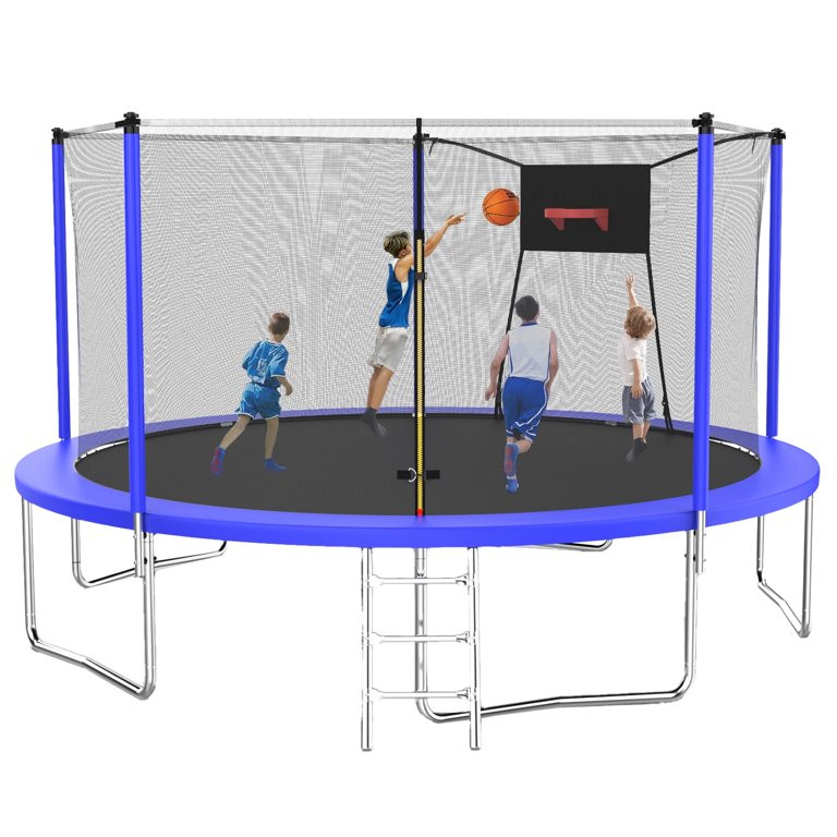 SEGMART 14FT Trampoline with Enclosure for Kids, Recreational Trampolines with Ladder and Basketb... | Walmart (US)