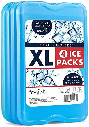 Cool Coolers by Fit + Fresh Slim Compact Reusable XL Ice Pack, Perfect for Lunch Boxes, Coolers, ... | Amazon (US)