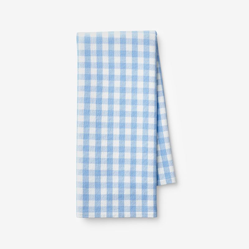 Yarn-Dyed Gingham Tea Towel - Light Blue, Size 20 X 30, Cotton | The Company Store | The Company Store