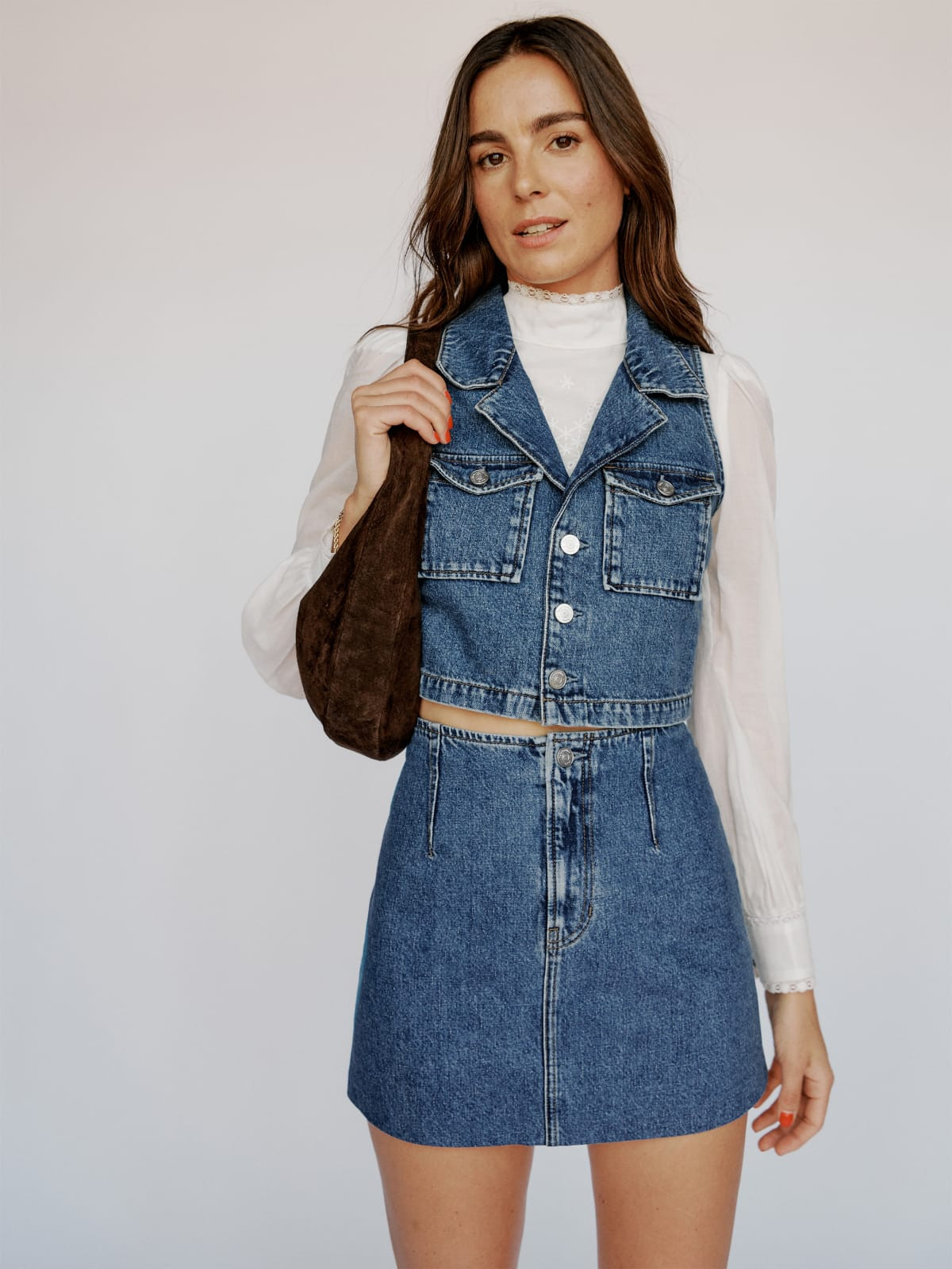 Abbi Two Piece Denim Set | Reformation (Global)