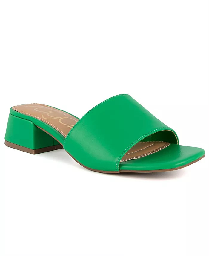 Women's Uniform 3 Slip-On Block Heel Sandals | Macy's