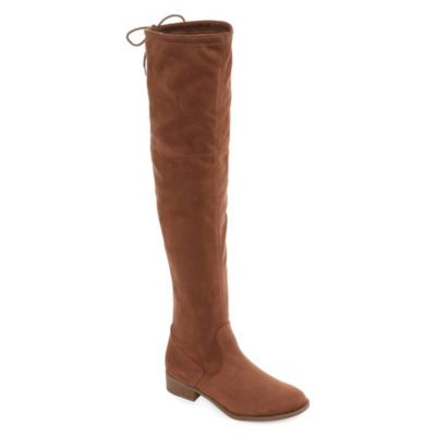 Arizona Womens Palmer Over the Knee Block Heel Pull-on Boots | JCPenney