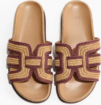 H&M Braided straw sandals | Nordstrom | Nordstrom