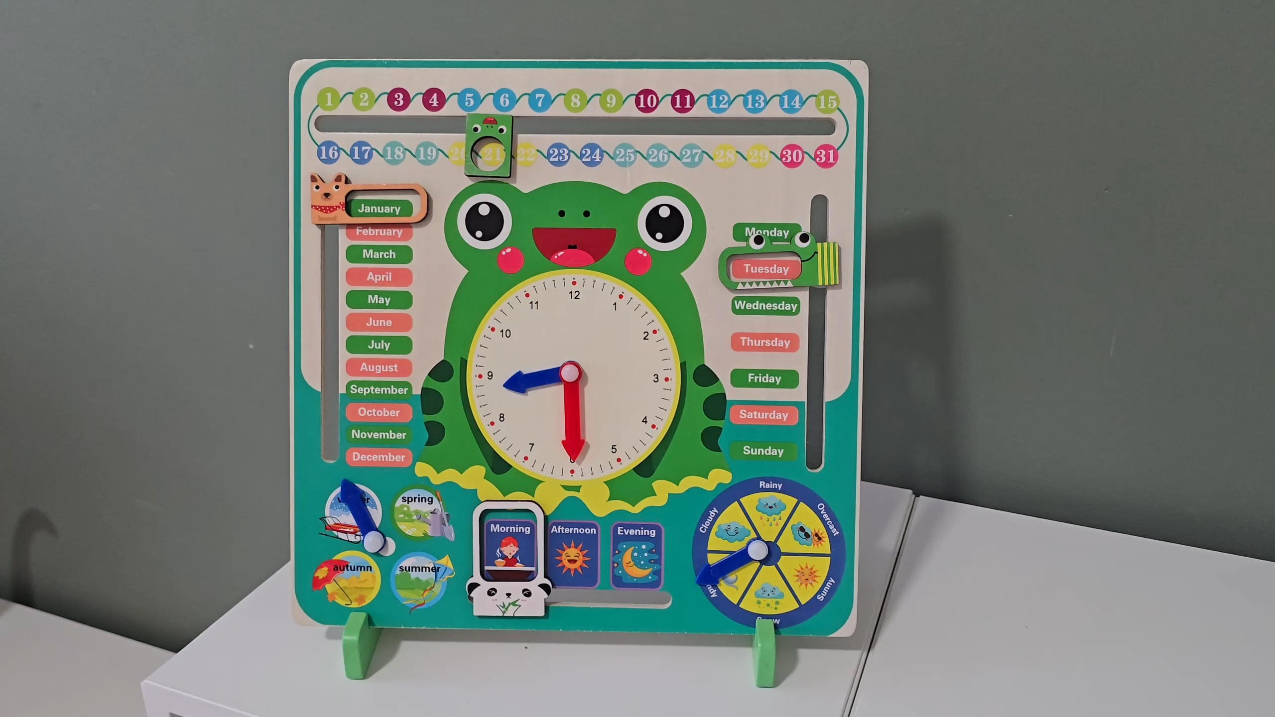 For the littles who love to learn and have it on display! 

Wooden Calendar Clock with 7 features! 

 #LTKGiftGuide #LTKFindsUnder50 #LTKKids