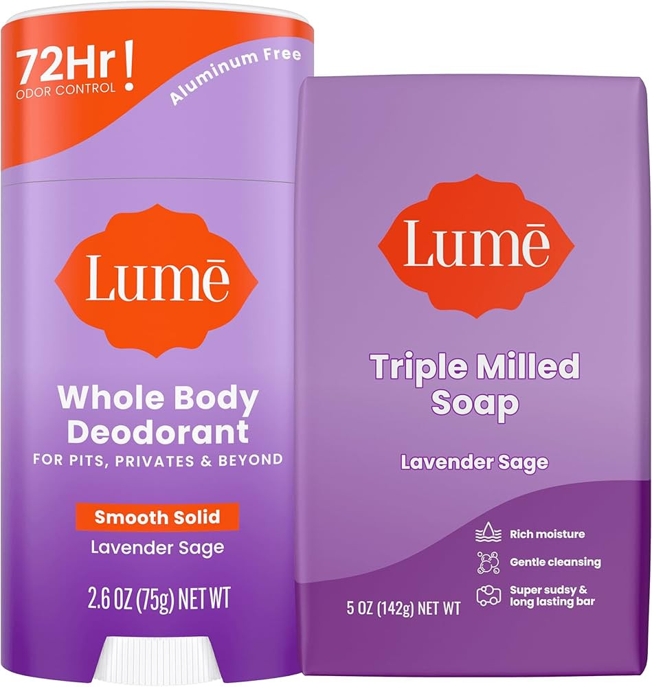 Lume Whole Body Deodorant And Soap - 2.6 Ounce Smooth Solid Stick With 72 Hour Odor Control and 5... | Amazon (US)